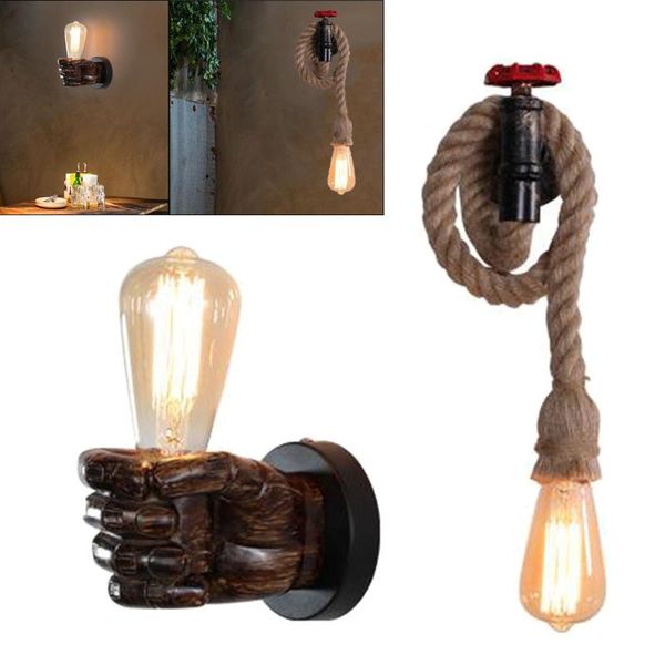 

wall lamp vintage sconce lights fixture e27 220v bedside retro industrial decor bedroom light