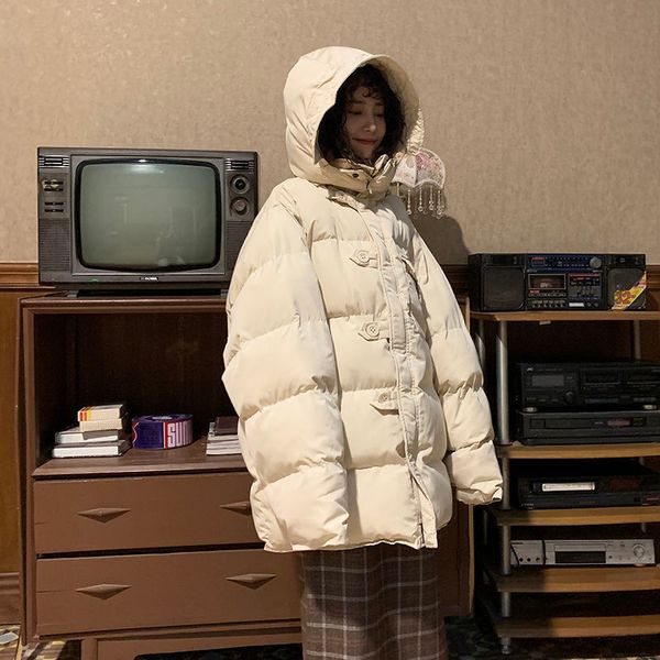 

women winter new mid-long warm down jacket vintage female korean fashion warm parkas casual thick oversized outwears, Black;brown