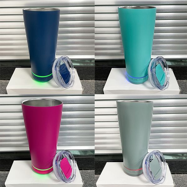 

2021 new 10pcs/lot colorful 18oz bluetooth speaker wine tumbler smart wireless cup music water bottle portable glass for party gift 9ulc