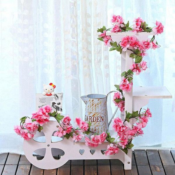 

decorative flowers & wreaths fake sakura vines 2m festive creative fashion livingroom artificial flower romantic cherry blossom vine handmad