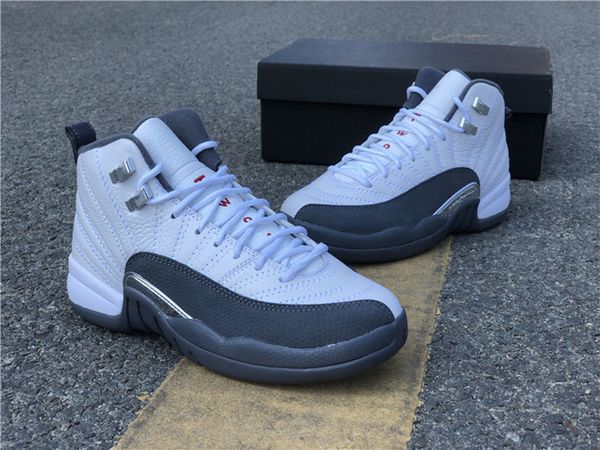 

jumpman 12 12s dark grey basketball designer shoes mens womens running trainers sneakers sports full size 36-47.5 ship with box