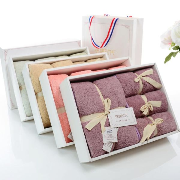 

towel houseware bath set thick absorbent coral fleece gift box