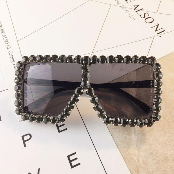 

men real polarized oversized square lenses glass full sunglasses women diamond film plated and colorful boxed wholesale1 new 2021 ujjru iije, White;black