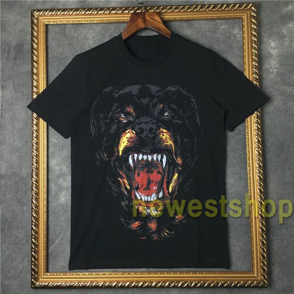 

chaopai 2021 summer mens fashion t shirt short sleeve 3d rottweiler print t shirts chaopai casual tshirt clothing tee cotton tee, White;black