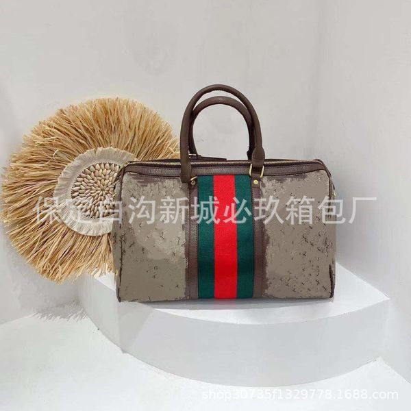 

luxury handbags large capacity female 2021 new red and green bar portable bag travel single shoulder messenger bag