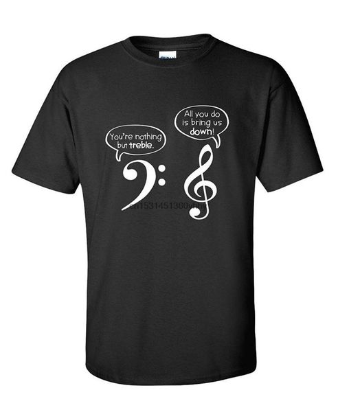 

men's t-shirts fashion t shirt feelin good tees you are nothing but treble funny music band humor very, White;black