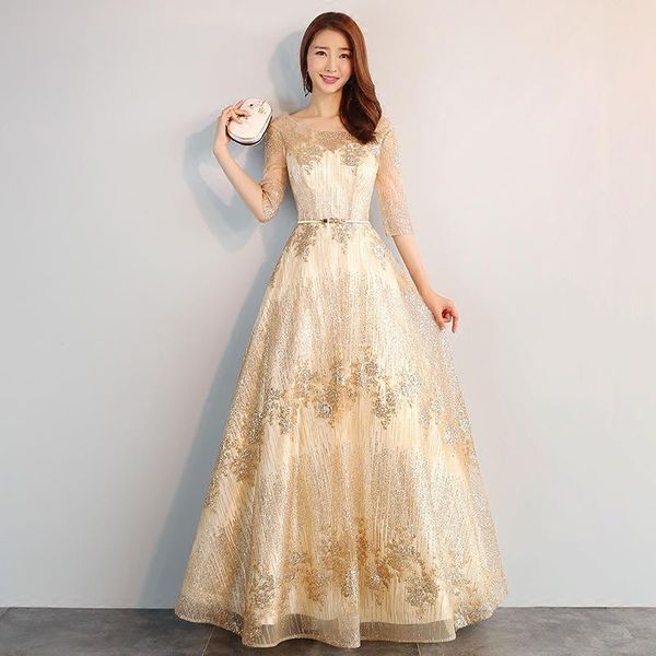

ethnic clothing plus size elegant evening party dress temperament banquet bling stage show slim long hostess prom gown 3xl, Red