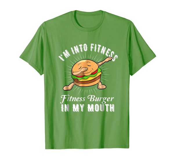 

burger shirt - i'm into fitness burger in my mouth tee, White;black