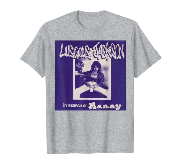 

luscious jackson original in search of manny album cover t-shirt, White;black