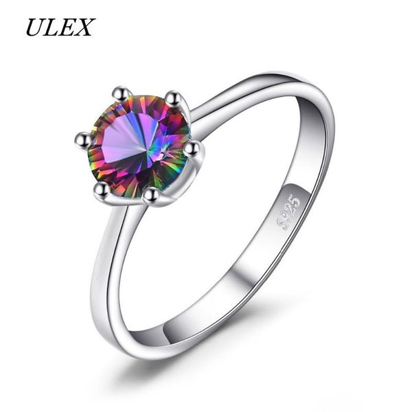 

wedding rings ulex exquisite blue zircon unique colorful australian opal for women jewelry pendientes mujer moda gifts, Slivery;golden
