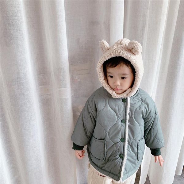 

jackets girls baby's kids coat jacket outwear 2021 sweet thicken velvet winter autumn cotton cardigan children's clothing, Blue;gray