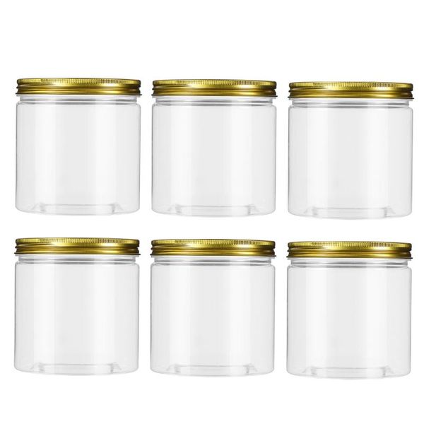 

storage bottles & jars 6 pcs kitchen container food can transparent cereals