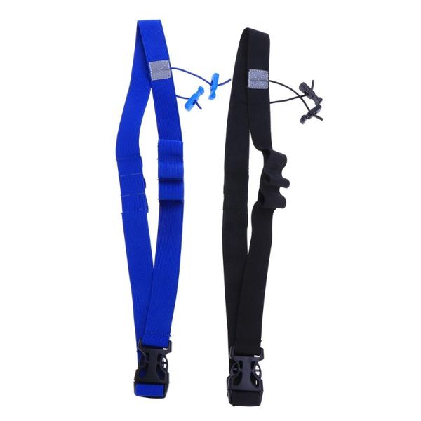 

2pcs triathlon race number belt reflective design race belt (black and blue)