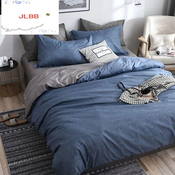 

bedding sets plaid quilt comfortable king size solid color full pillowcase & duvet cover set