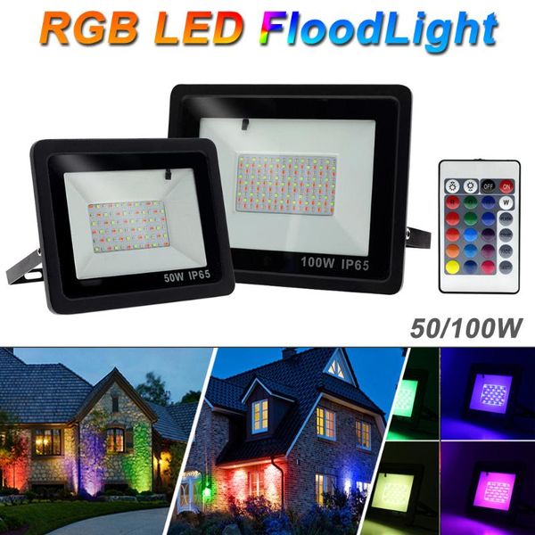 

floodlights rgb led floodlight outdoor flood light wall billboard lighting reflector ip65 waterproof garden