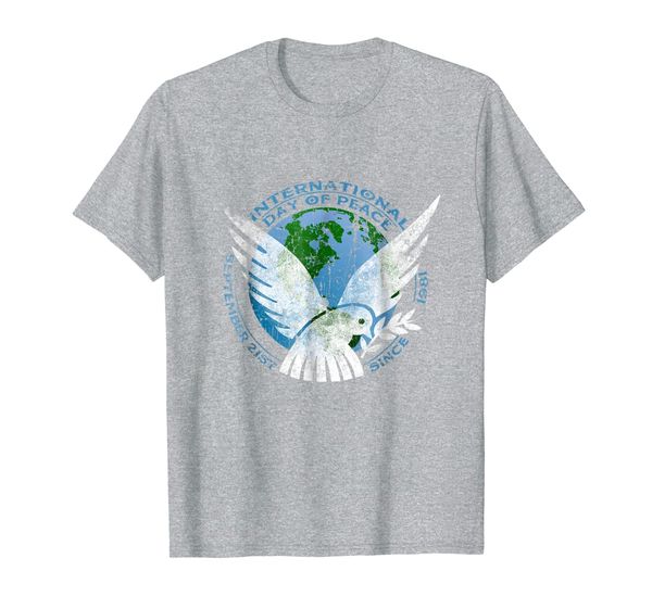 

world international day of peace 21st t shirt dove gifts, White;black