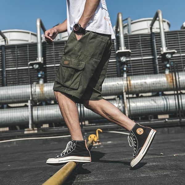 

camouflage camo cargo shorts men 2021 summer casual shorts male loose work man short pants plus size, White;black