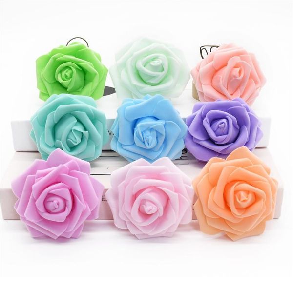 

100 pcs foam roses christmas decorations for home decorative flowers wreaths scrapbooking autumn decoration diy headwear qyltrj