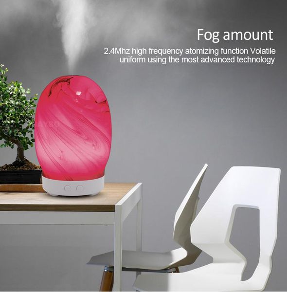 

kbaybo 100ml ultrasonic air humidifier aroma essential oil diffuser for home fogger with 7 colors led lights lamp mist maker