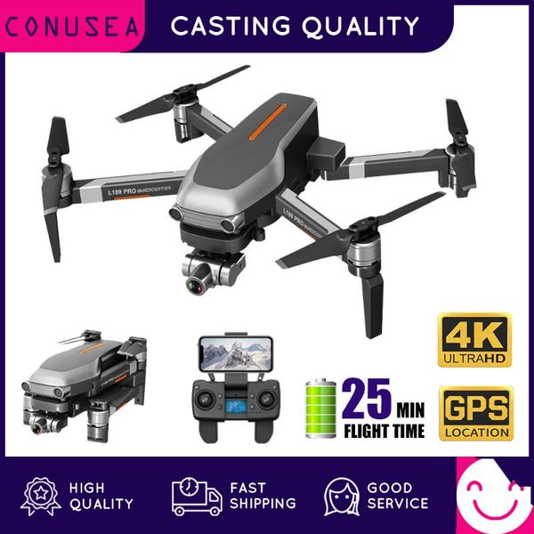 

conusea l109 pro drone 4k professional gps quadcopter with camera hd fpv 2-axis gimbal brushless motor 1200m rc dron vs f11 pro