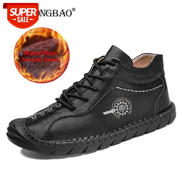 

brand winter men boots fur warm men snow boots leather waterproof ankle lace-up man motorcycle outdoor sneakers 39-48 #my3q
