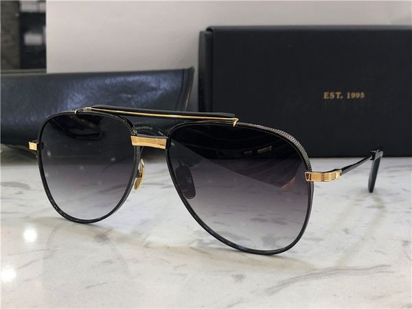 

new popular sunglasses type404 men design k gold retro pilot frame fashion avant-garde style uv400 lens eyewear with case, White;black