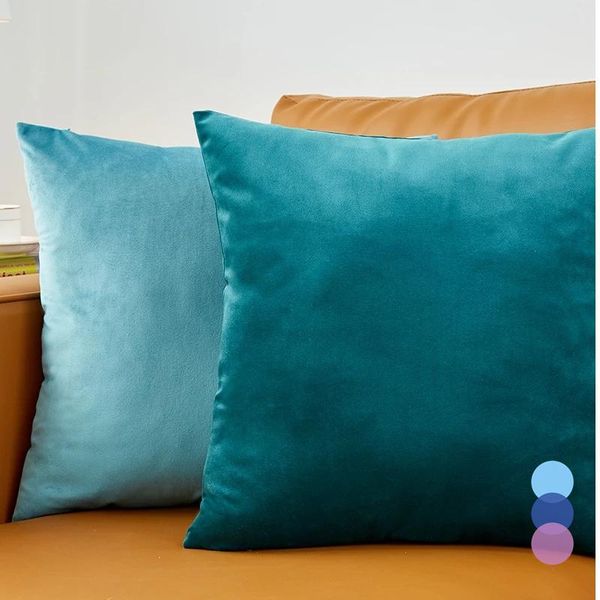 

cushion/decorative pillow blue throw cover velvet cushion for living room sofa 45*45 kussenhoes cushions home decoration housse de coussin