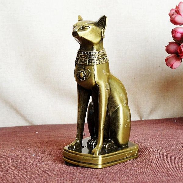 

decorative objects & figurines metal alloy handicraft model egyptian cat