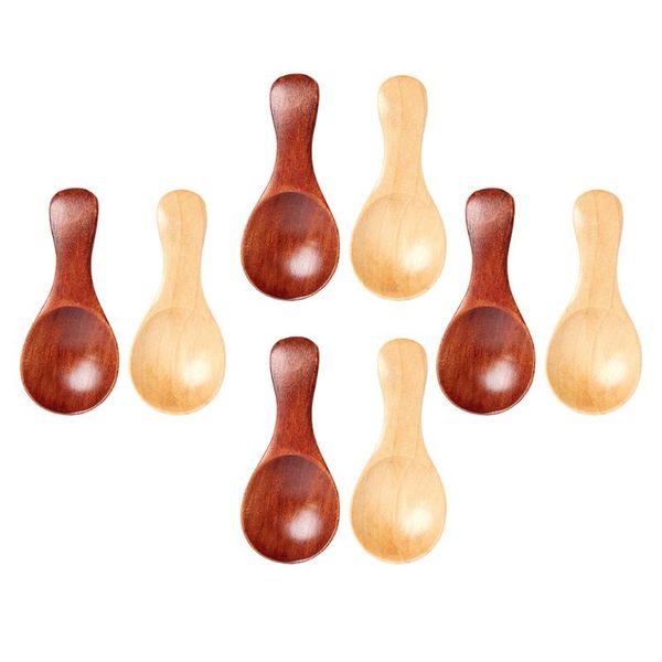 

spoons 8pcs simple wooden salt small ice cream (assorted color)
