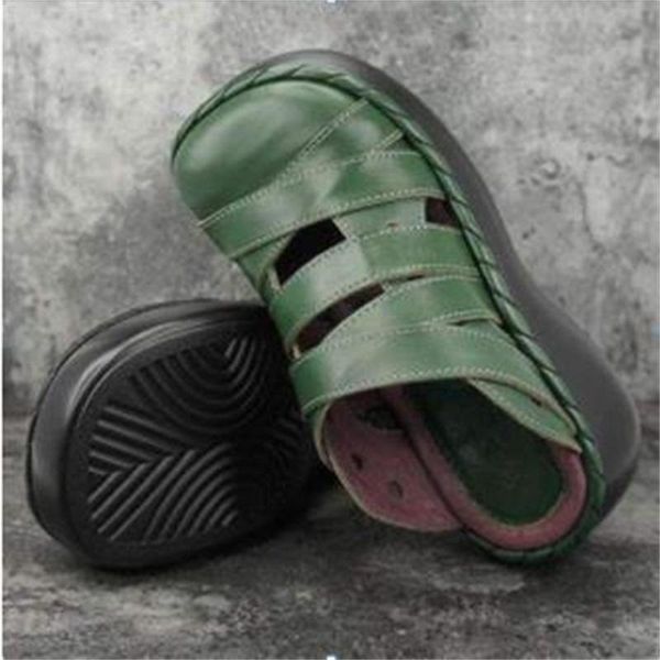 

sandals european and american thick-soled round head hollow cross strap solid color ladies simple versatile student shoes, Black