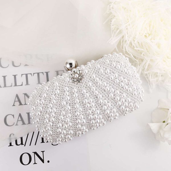 

trendy pearl dinner chain single shoulder elegant lady exquisite evening bag