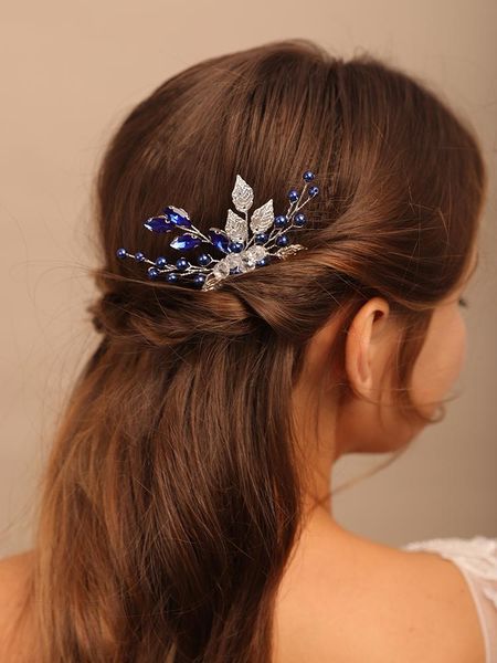 

headpieces bridal hair comb female crystal headbands accessories wedding jewelry tiara pearl rhinestone headwear, Silver