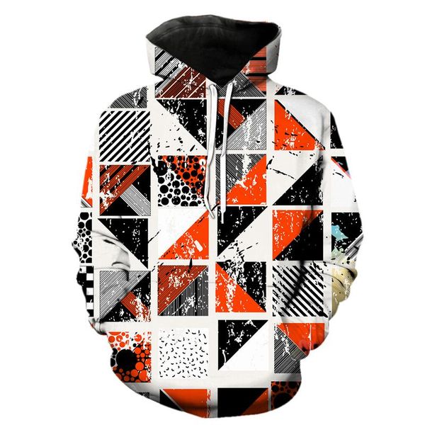 

men's hoodies & sweatshirts spring and autumn vintage geometric men latest 3d sweatshirt young loose casual sportswear coat street clot, Black