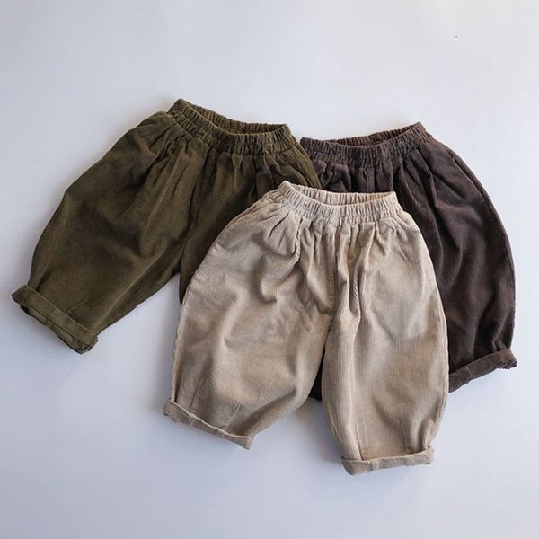 

1-6yrs spring autumn kids loose corduroy children's clothing casual pant baby boys girls children pants, Blue