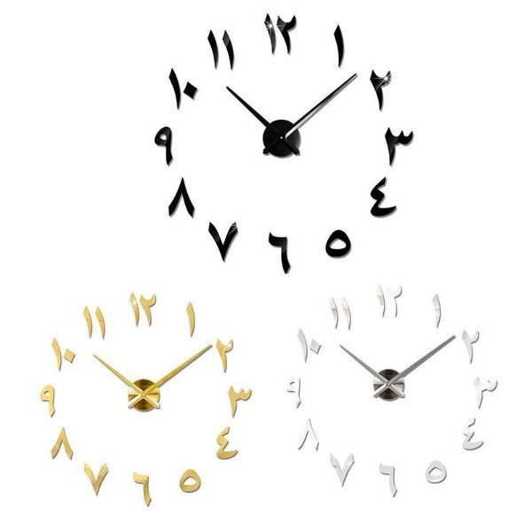 

diy wall clock 3d mirror clock creative acrylic wall living room watch stickers home decor europe dropshipping i0n3