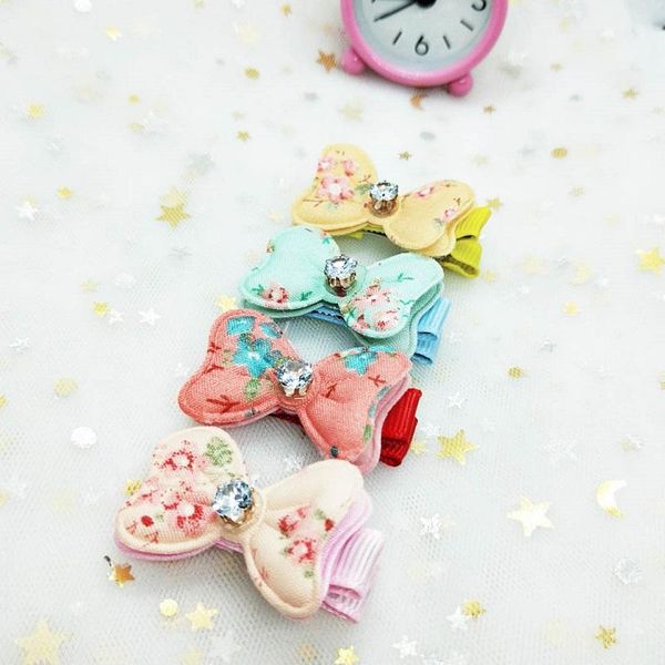 

dog apparel handmade cloth printed headwear pet hairpin teddy hair accessories puppy clip 2pcs