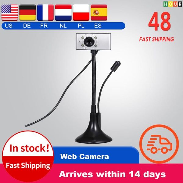 

webcams usb webcam drive-web camera with microphone light supplement lamp 360 degree rotation for deskcomputer lapplug&play