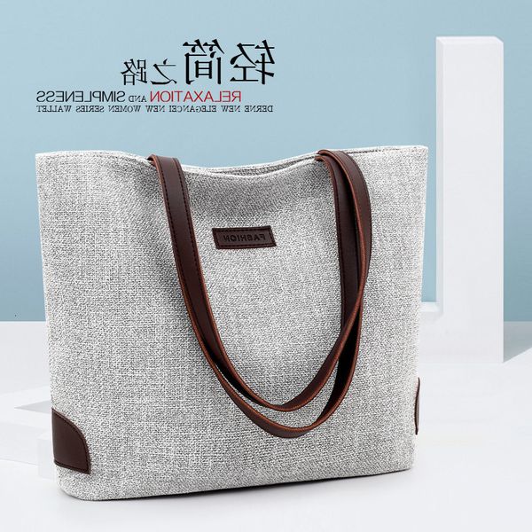 

light 2019 new cotton linen canvas bag summer trend portable shoulder women's