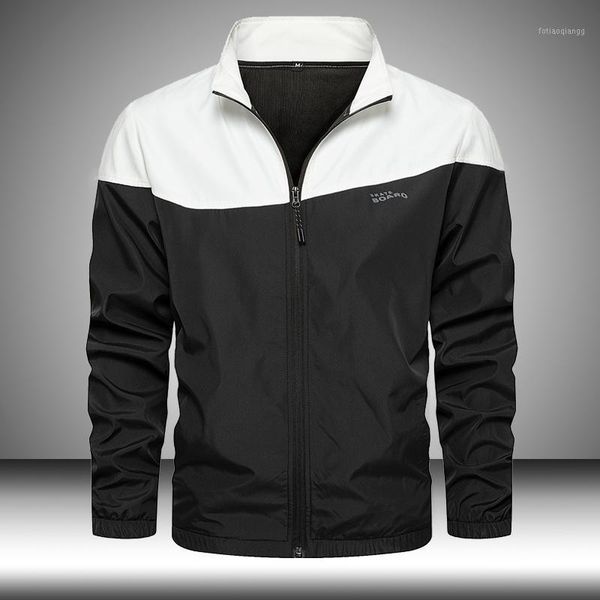 

men's jackets 2021 autumn mens jacket sportswears bomber men fashion casual contrast coats street tide sportswear, Black;brown