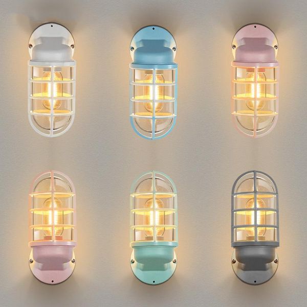 

wall lamp nordic creative simple restaurant light staircase balcony bar american industrial wind iron decorate fancy lighting