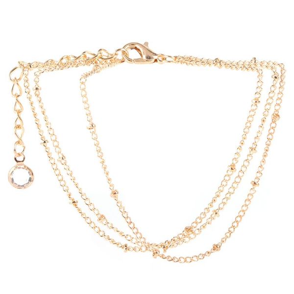 

charm bracelets 1pc gold layered bracelet plated beaded for decor, Golden;silver