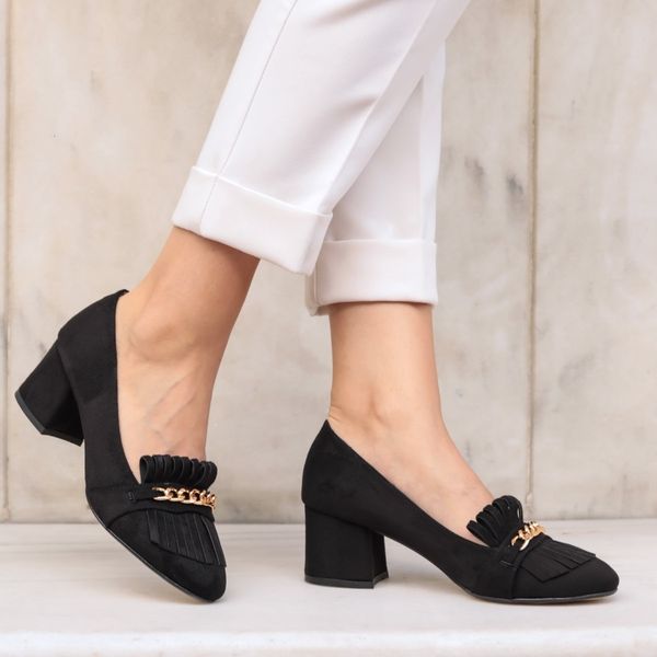 

mio gusto sharon, black and red colors, two inches heels, women's designer shoes, ladies flat shoes 4jae