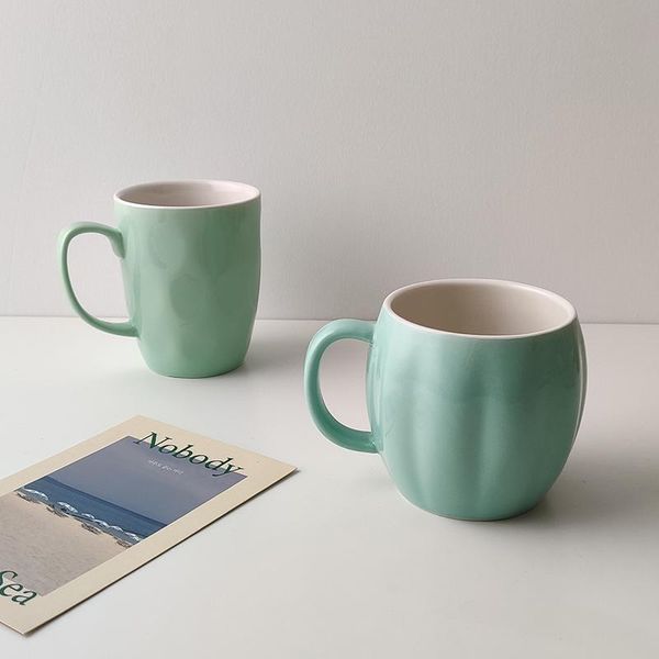 

mugs ceramic shaped mug smoothie breakfast milk office reusable creative nordic unique kubek ceramiczny bar suppliesde50