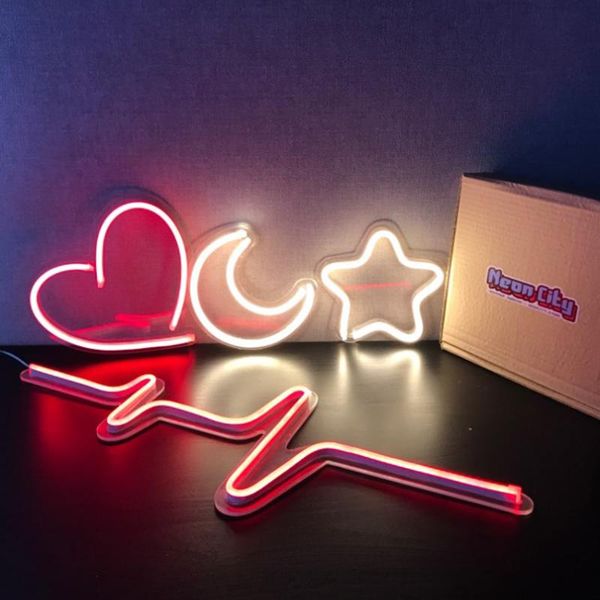 

strips luces led lights stripe creative neon light sign party home room decoration diy modeling letter lighting lamp