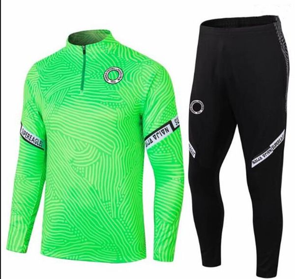 

20 21tracksuits green jacket full sleeve surtvetement soccer jerseys jogging football jacket training suit man, Black