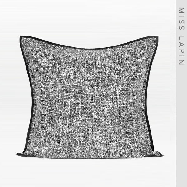 

pillow case miss lapin black and gray basketweave texture interior design decorative cushion cover 60x60cm
