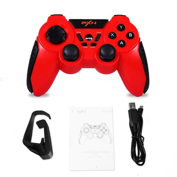 

game controllers & joysticks pxn 8663 wireless bluetooth gamepad joystick for android smartphone/tv/tablet/pc gaming controller with turbo f