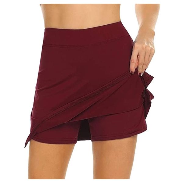 

performance active skorts skirt womens plus size pencil skirts womens running tennis golf workout sports shorts sale, White;red