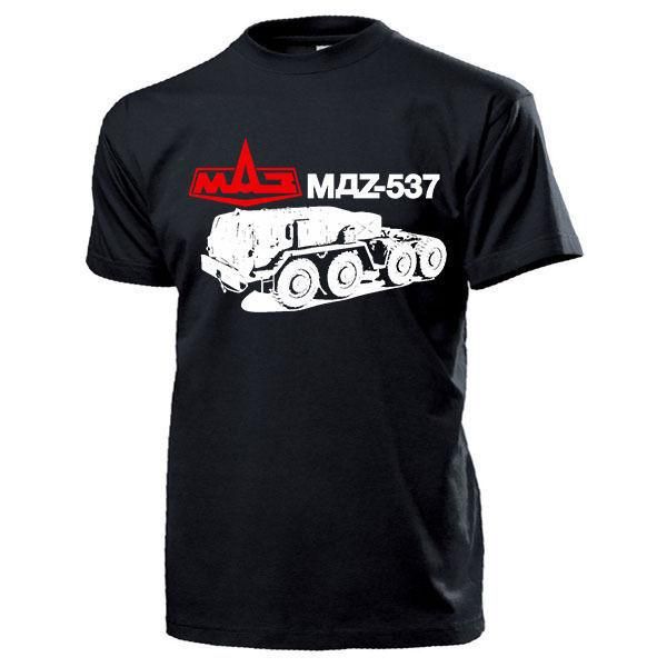 

men's t-shirts 2021 cotton tee shirt maz 537 schwerer lkw russland rote armee zugmaschinen minski - t summer t-shirt, White;black