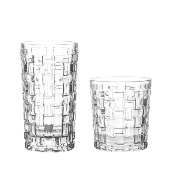 

wine glasses woven style whisky tumblers glass set of 4